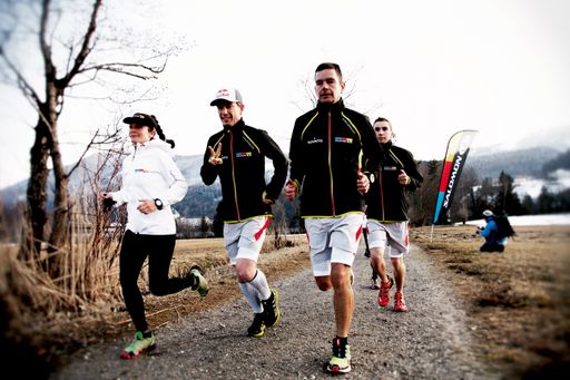 SALOMON Athleten Sabine Kozak, Markus Kröll und Jonathan Wyatt