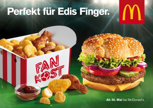 Vorschau Bild von Perfekt für Edis Finger: Fankost und Grand Royal bei McDonald's Österreich.