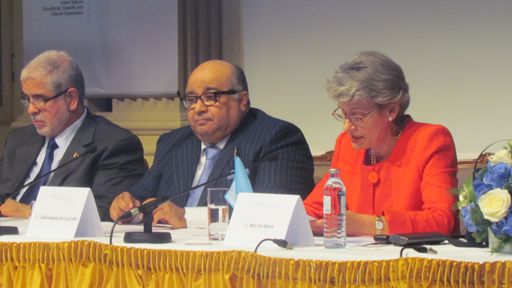 Eröffnung der UNESCO-Konferenz zur Stärkung des europäisch-arabischen Dialogs von 31. Mai bis 1. Juni 2012 in Wien