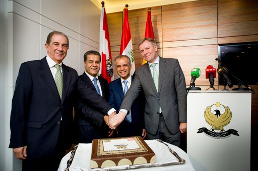  Im Bild v.l.n.r.: Dr. Surood Najib, Botschafter der Republik Irak in Österreich; Minister Falah Mustafa, Leiter des Amtes für Auswärtige Angelegenheiten der Regionalregierung Kurdistan-Irak (KRG); Dr. Mustafa Ramazan, Repräsentant der Regionalregierung Kurdistan-Irak in Österreich; Botschafter Dr. Friedrich Stift, Leiter der Abteilung Naher und Mittlerer Osten im BMeiA.