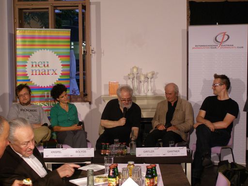 Die Diskutanten v.l.n.r.: Rainer Krispel, Lisa Bolyos, Fred Turnheim, Roland Girtler und Martin Gantner