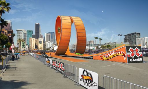 Hot Wheels Megasprung-Challenge am 30.Juni 2012. Die Verwendung dieses Bildes ist für redaktionelle Zwecke honorarfrei.