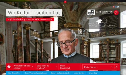 Inspirierend und informativ präsentiert sich die neue www.kulturland-oberoesterreich.at mit einem umfassenden Angebot zu Oberösterreichs Kultur und Kulturtourismus.