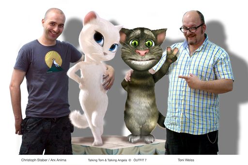 Vorschau Bild von producer Kris Staber and Director Toni Weiss with their main Characters from Disney's music video "you get me"