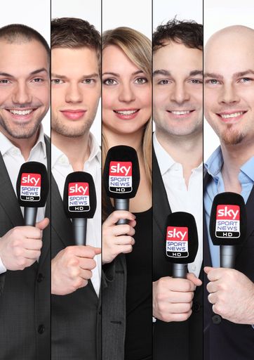 Sky Reporterteam: v.l.n.r.: Prager, Brandl, Happel, Stockinger, Lautischer.