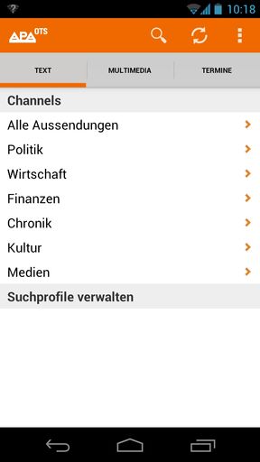 Vorschau Bild von APA-OTS Android-App ab sofort im Google Play Store
erhältlich