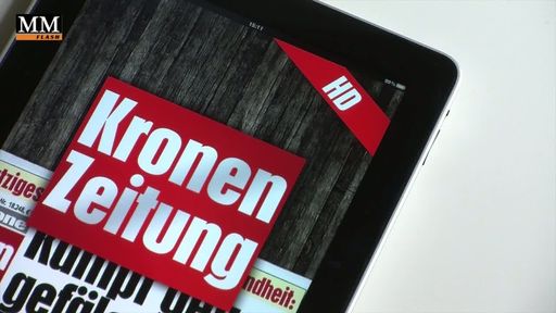 Boulevard: Krone launcht Tablet-App Wie passt eine
HD-App für Tablets zu einem Boulevardblatt? Die Medienexperten
Maurizio Berlini und Peter Drobil testen die App der Kronen Zeitung
"Krone-HD"