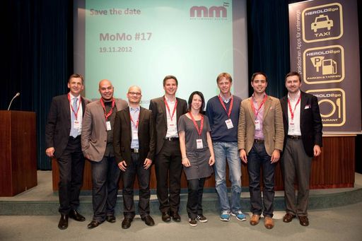 v.l.n.r.: Georg Magenschab (WIGeoGIS), Thorsten
Hoffmann (MobileMonday), Olaf Nitz (Österreich Werbung), Georg
Ziegler (HolidayCheck.com), Julia Jakoubek (WienTourismus), Peter
Eich (toursprung), Philipp A.L. Patzel (Hotel Beletage), Georg Koch
(herold).