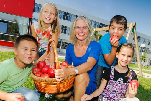  Äpfel zur gesunden Jause: Ja! Natürlich bringt
Vitamine in Schulen