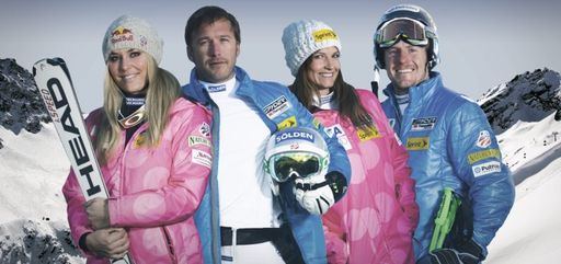  Lindsey Vonn, Bode Miller, Julia Mancuso und Ted
Ligety gehen gemeinsame Wege mit Ötztal Tourismus