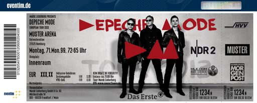 Vorschau Bild von DepecheMode. Let the good times roll / Nach 22
Jahren Computerdruck: CTS EVENTIM bringt mit "FanTicket" im
Band-Design ein Stück Fankultur zurück. Die Verwendung dieses Bildes
ist für redaktionelle Zwecke honorarfrei. Veröffentlichung bitte
unter Quellenangabe: "obs/CTS Eventim AG"