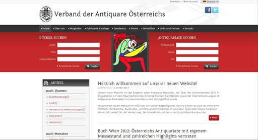  Screenshot neue Website (http://www.antiquare.at)