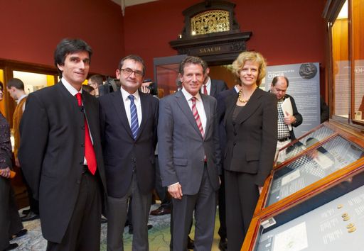  v.l.n.r.: Karel Kriz, Michael Alram, Karlheinz
Töchterle, Sabine Haag