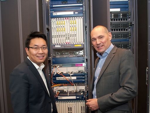 Daniel Zhou (Huawei) und Rüdiger Köster (T-Mobile)