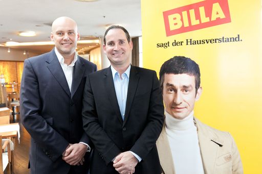 http://www.apa-fotoservice.at/galerie/3776 Im Bild
v.l.n.r.: Mag. Volker Hornsteiner (Vorstandssprecher der BILLA AG),
Mag. Josef Siess (Vorstand der BILLA AG)