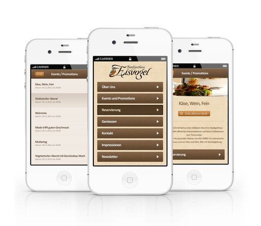 Stadtgasthaus Eisvogel - jetzt auch am iPhone,
auf Android-Smartphones und Tablets