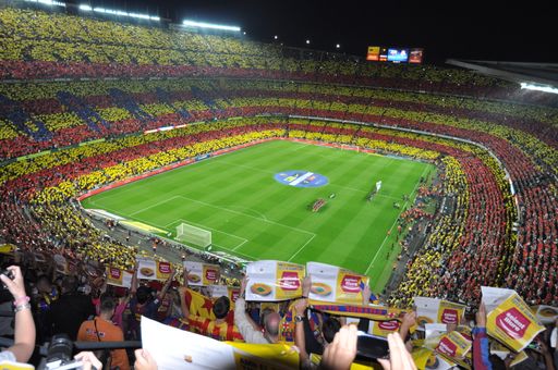 Vorschau Bild von Camp Nou in Barcelona - Am 2. Juni beim letzten
Heimspiel gegen Malaga garantiert mit 99.000 Plätzen ausgebucht.