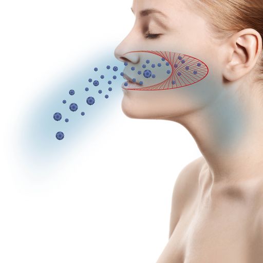 Vorschau Bild von Rund 17.000 Mal pro Tag - also bei jedem Atemzug -
können Viren über die Nase in den Körper gelangen. Coldamaris flu
stoppt die explosionsartige Verbreitung der Erreger: Der Wirkstoff
legt sich wie ein Netz um die eindringenden Viren, die sich darin
verfangen und unbeweglich werden.