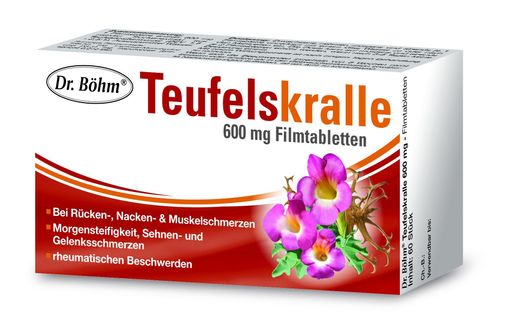 Ziemlich genau ein Jahr ist es her, dass die Grazer
Firma APOMEDICA als erstes Pharmaunternehmen in Österreich eine
Wüstenpflanze namens Teufelskralle auf den Markt gebracht hat - als
pflanzliches Arzneimittel gegen Rücken-, Nacken- und
Gelenkschmerzen. Schon bei der Einführung fanden Dr. Böhm(R)
Teufelskralle 600 mg Filmtabletten reißenden Absatz in den
Apotheken.
