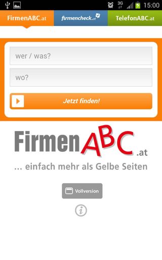 Drei in einem: FirmenABC.at, TelefonABC.at und
firmencheck.at