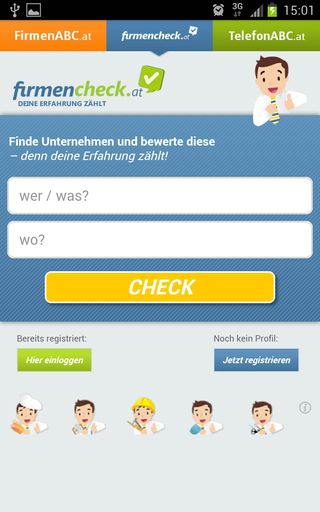 Vorschau Bild von Drei in einem: FirmenABC.at, TelefonABC.at und
firmencheck.at