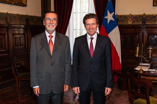 Minister Töchterle mit Victor Perez Vera, dem
Rektor der größten Universität Chiles