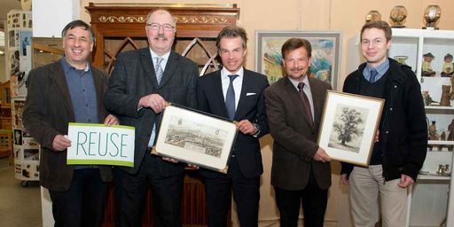 Wilfried Hanser (GF Ho&Ruck), Marián Strycek
(slowakisches Umweltministerium), LR Thomas Pupp, Alfred Egger (GF
ATM GmbH), Jan Pavlícek (tschechisches Umweltministerium)