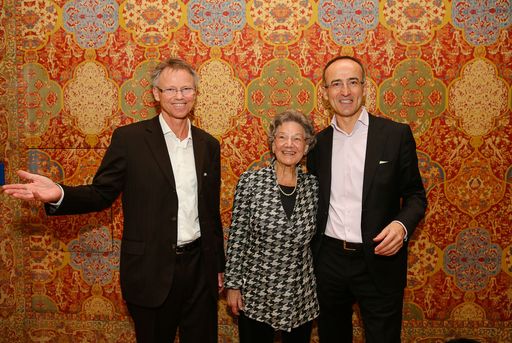 Vorschau Bild von Im Bild v.l.n.r.: Franz Smola Co-Kurator, Elisabeth
Leopold Vorstand Leopold Privatstiftung, Tobias G. Natter Kurator
und Direktor