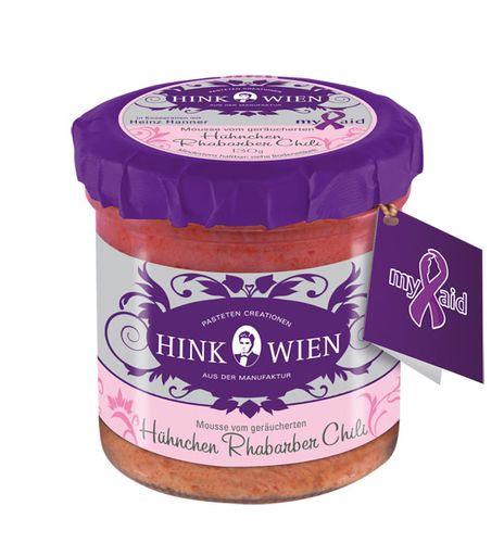 Vorschau Bild von "Dancer against Cancer" Charity Spezialität im
Glas, Mousse vom geräucherten Hühnchen mit Rhabarber & Chili