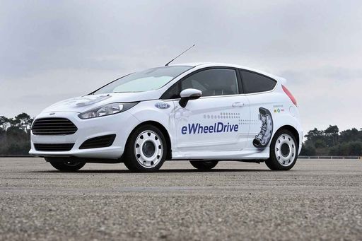 Vorschau Bild von Schaeffler E-Wheel Drive in einem in Kooperation
mit Ford realisierten Entwicklungsfahrzeug auf Basis eines Ford
Fiesta.