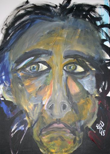 Vorschau Bild von "Selbstportrait" 2013, Acryl auf Leinwand, 50x70
cm, Hochformat