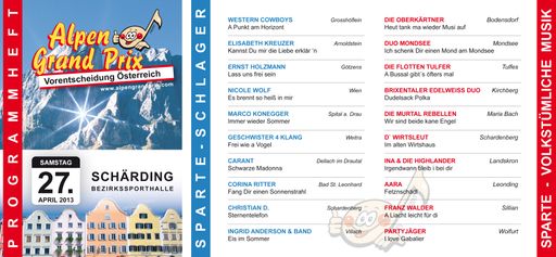 Vorschau Bild von Programmheft - Sparte: Schlager / Sparte: Volkstümliche Musik