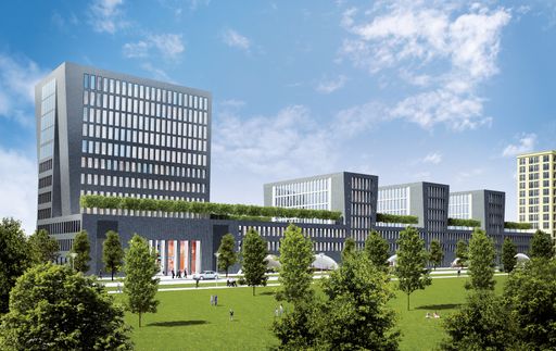 Bereits zum Baustart zu rund 55 % vermietet: das
Kontorhaus in München.