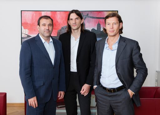 Boris Nemsic, neuer Aufsichtsratsvorsitzender der
I-NEW AG; CEO Peter Nussbaumer; Thomas Polak, Aufsichtsrat der I-NEW
AG.