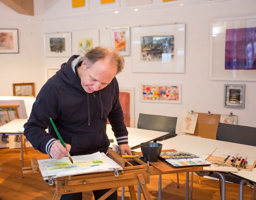 "Aquarellness-Akademie" mit Hotelier & Maler
Johann Breitfuss in Saalbach.