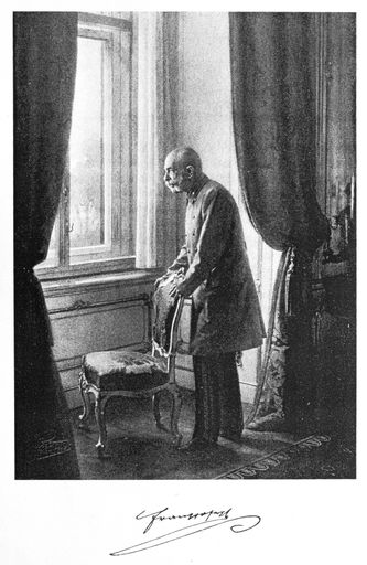 Vorschau Bild von Den Namen "Bonjourl" erhielt das Kleidungsstück, da
die Bevölkerung den Kaiser täglich frühmorgens am Fenster seines
Arbeitszimmers in diesem Hausrock bei der Beobachtung der Wachablöse
sehen konnte.