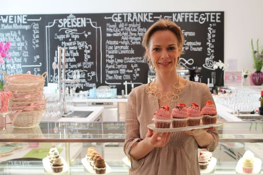 Renate Gruber, kreativer Kopf hinter CupCakes Wien,
in der neuen Location.
