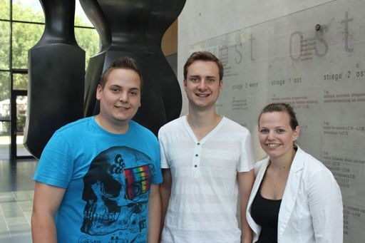 'Das neue Vorsitzteam der ÖH Innsbruck: v.l.n.r.
Matthias Ortner, Florian Heiß, Madeleine Brandstötter'