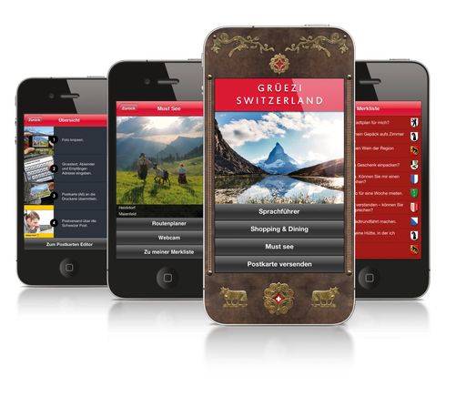 Grüezi Switzerland App Screendumps / Weiterer Text
ueber ots und auf http://www.presseportal.ch. Die Verwendung dieses
Bildes ist fuer redaktionelle Zwecke honorarfrei. Veröffentlichung
unter Quellenangabe: "OTS.Bild/spherix ag".