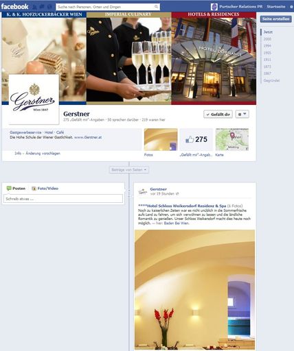 Screenshot der aktuellen Facebook-Seite von
Gerstner