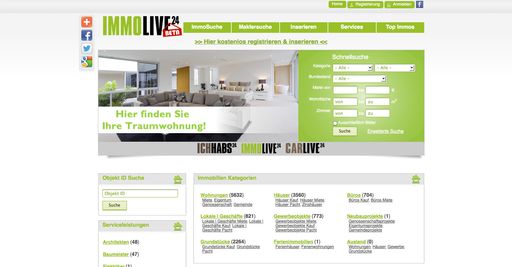 Vorschau Bild von IMMOLIVE24 ist das neue, außergewöhnliche Webportal
für die Traumimmobilie in ganz Österreich.