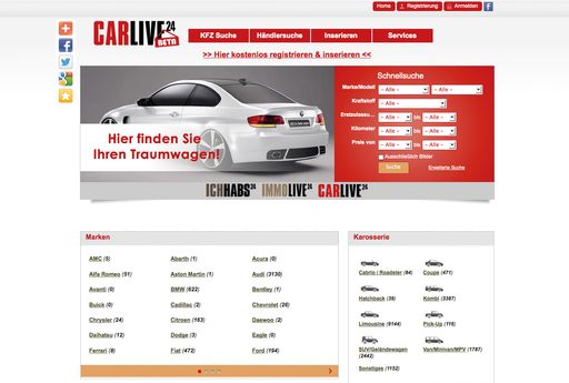 Vorschau Bild von CARLIVE24 ist Österreichs neues Webportal fürs
gebrauchte Traumauto.