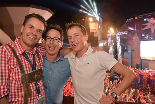 Vorschau Bild von Didi Tunkel, Peter L. Eppinger und Andi
Goldberger freuen sich auf das Summer Splash 15-Jahr-Jubiläum 2014