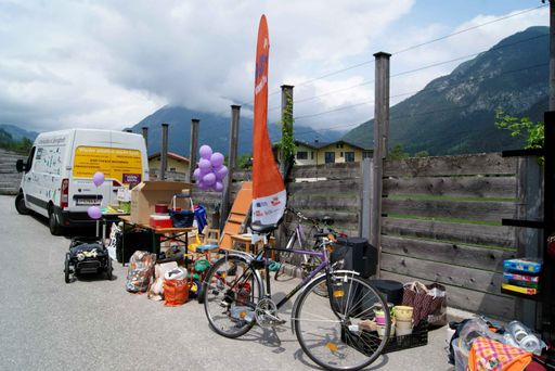 Station beim Re-use Sammelaktionstag