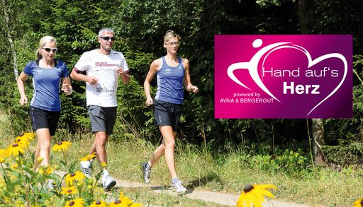  "Hand auf's Herz" ist die neue
Bewegungsoffensive powered by AVIVA & BERGERGUT.