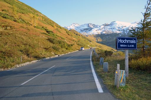  Großglockner Hochalpenstraße, Auffahrt von
Salzburger-Seite, Bereich Hochmais (1.850 m)