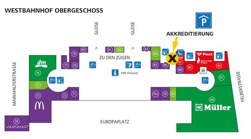 Plan Obergeschoss/Akkreditierungsstelle