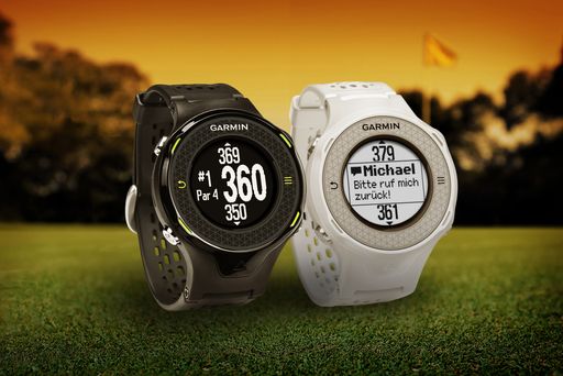 Garmin Approach - eine Golfuhr mit integriertem
GPS-Empfänger und Smartphone-Anbindung.