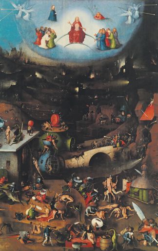 Mitteltafel des Weltgerichtsaltars von Hieronymus
Bosch (um 1504)mit der Darstellung der Sieben Todsünden