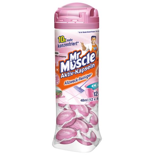 Die völlig neuartigen Mr Muscle(R) Aktiv-Kapseln in
der Duftrichtunge "Frühlingsfreude".